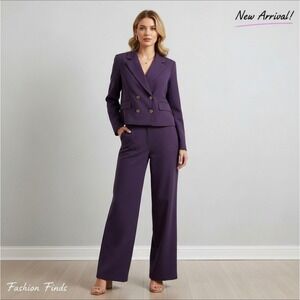 Maison Rabih Kayrouz Women's Set 2 Pieces Suit - Purple - Size: 8